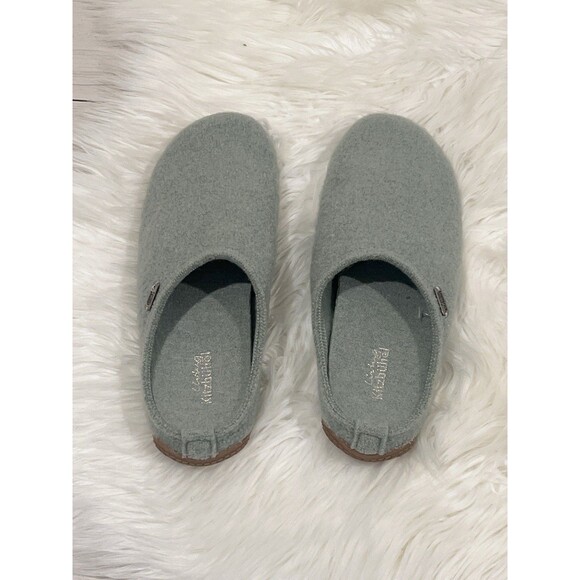 LIVING KITZBUHEL Light Grey Boiled Wool UNISEX Slippers Women's Sz EU 41 - Picture 3 of 10